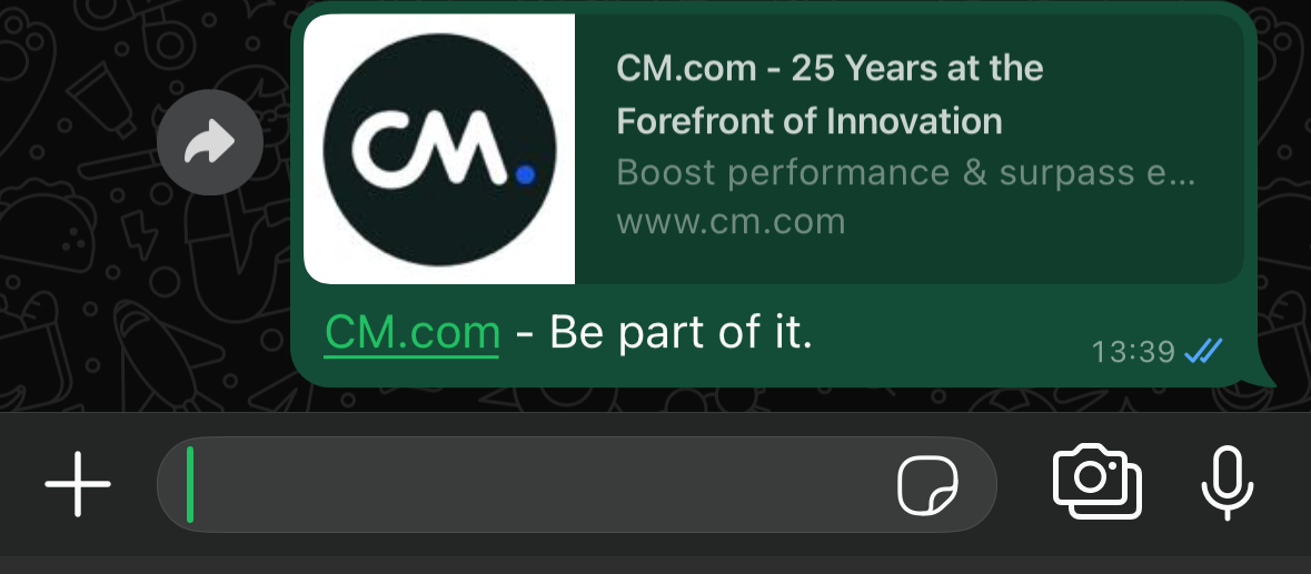 An inbound message marked as read