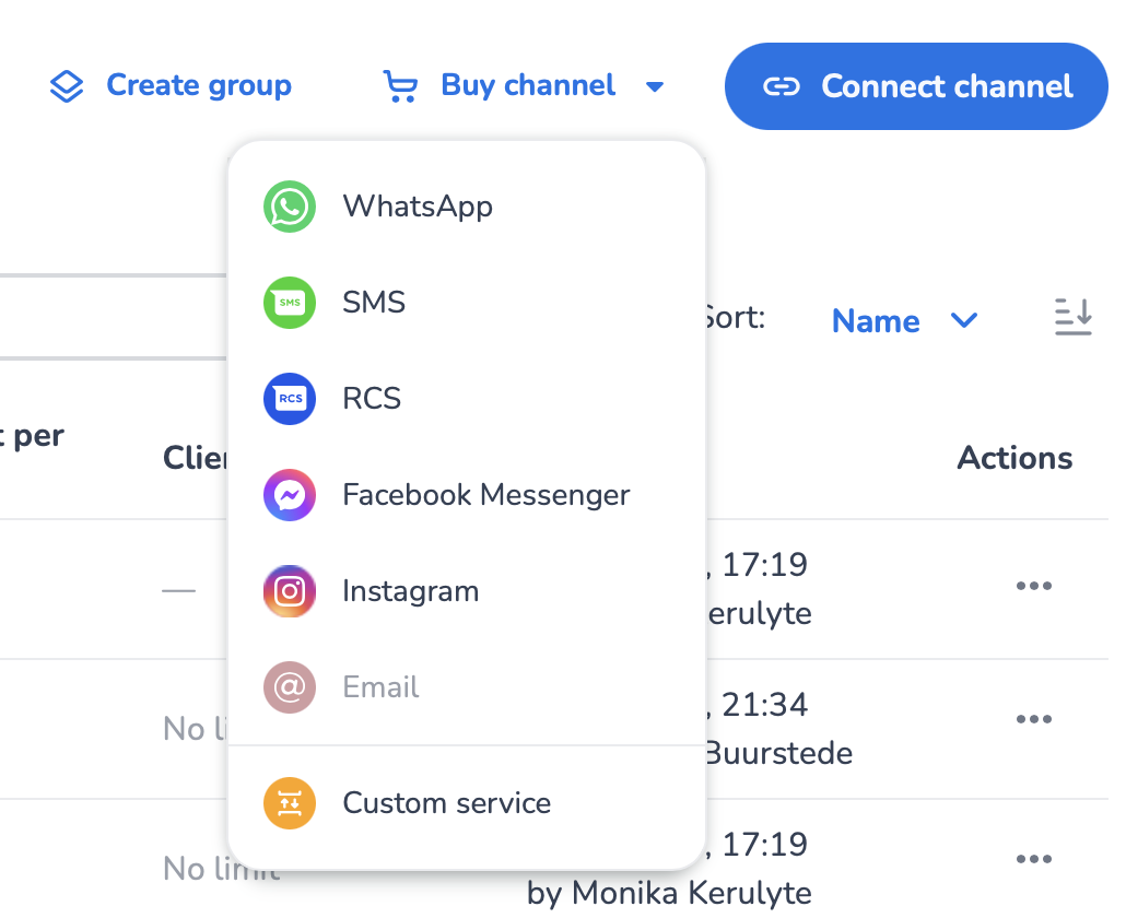 Buy channel