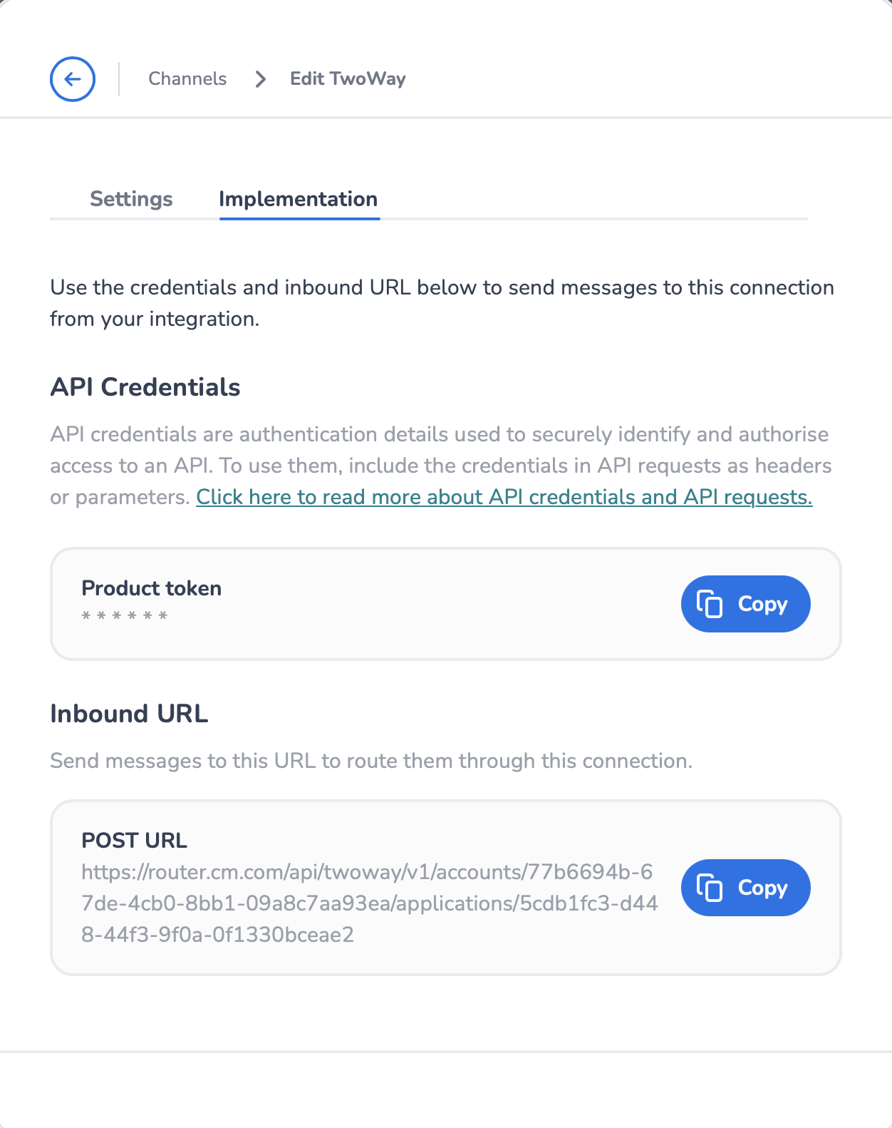 Custom service connection implementation details