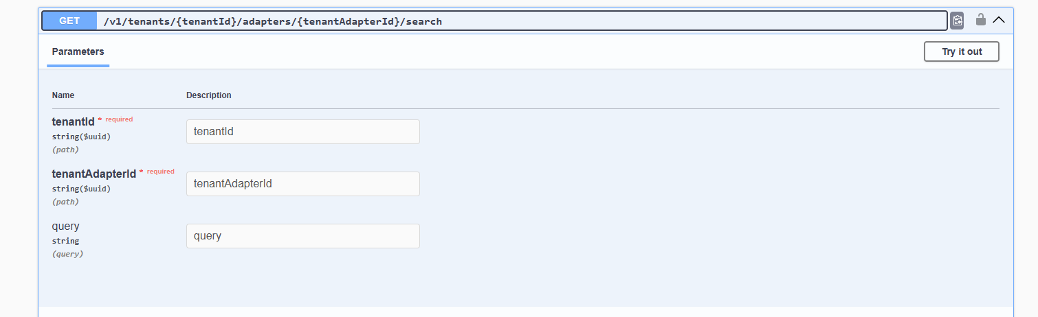 Search endpoint example