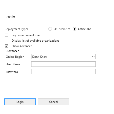 Create New Connection dialog in Plugin Registration Tool