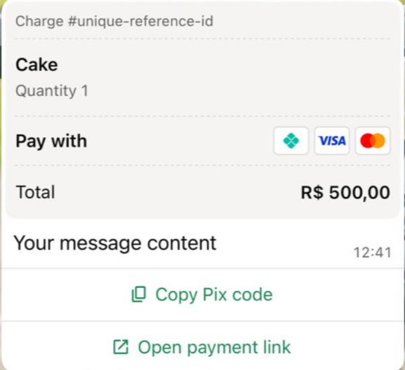 Several payment methods in one interactive message