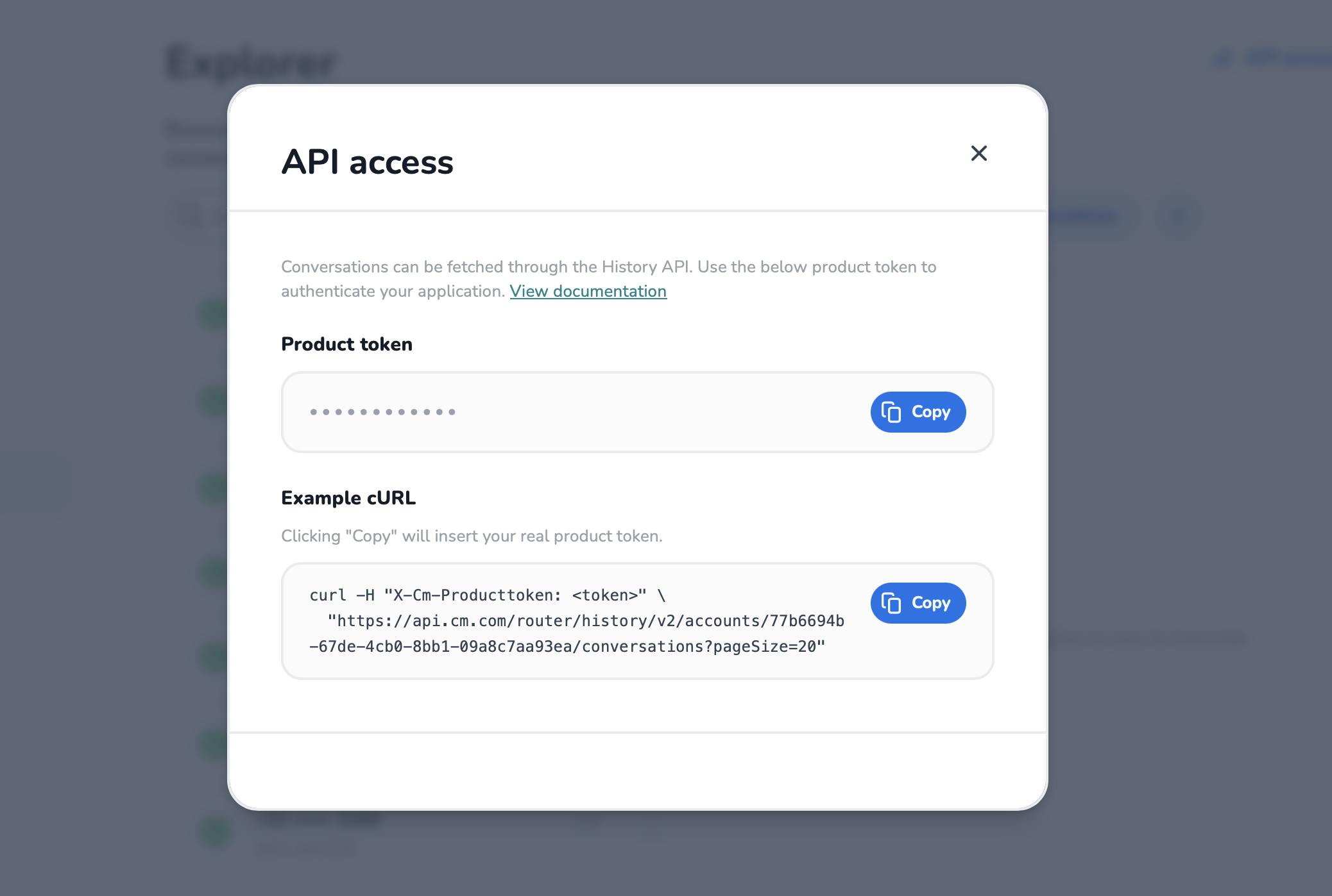 History API access