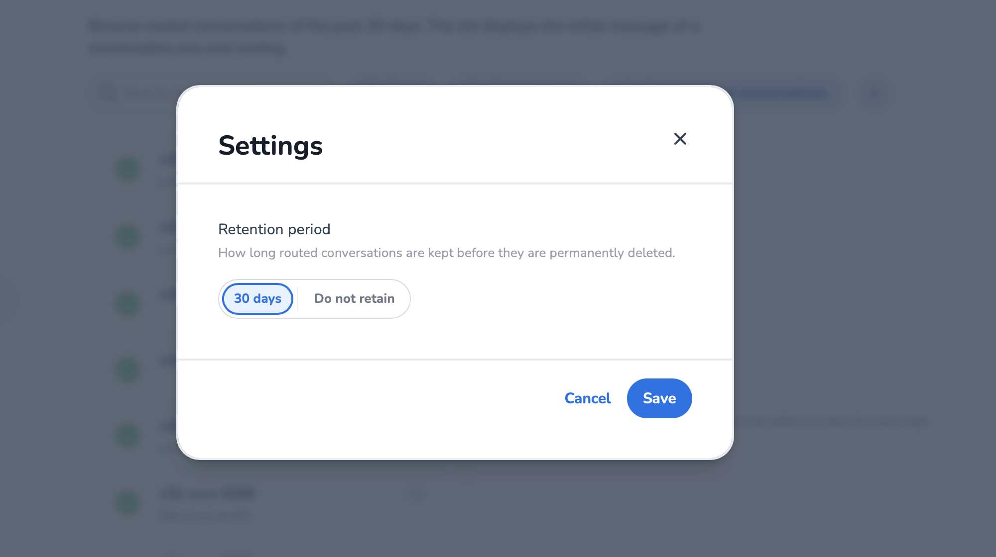 History retention in Explorer → Settings (Router V2)