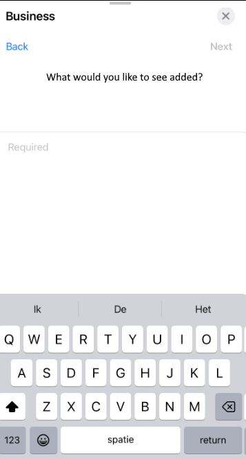 Input page