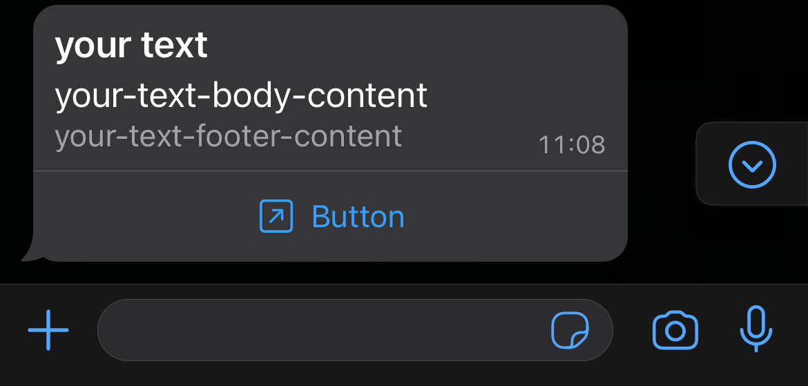 Interactive CTA button message