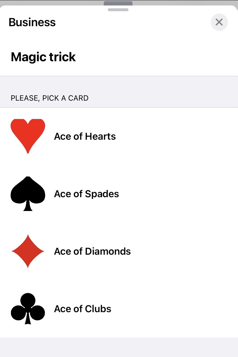 List picker