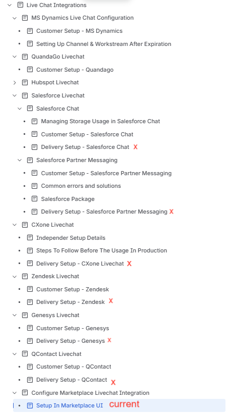 Delivery setup pages for agent routing and presence check