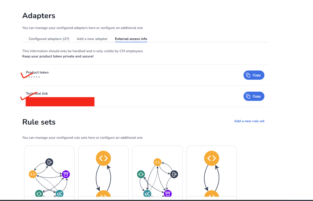 External Access Info tab in Conversational Router