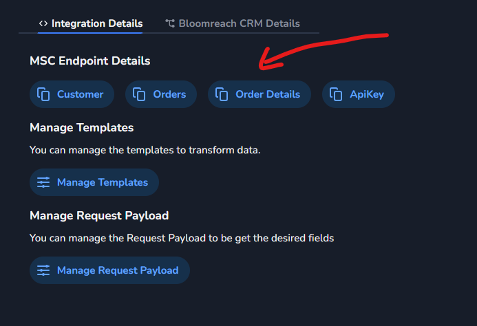 Endpoint Details section showing the generated endpoint URL