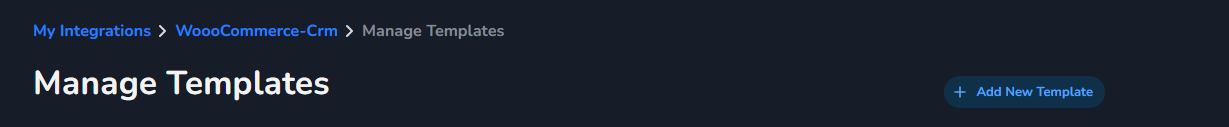 Create New Template option