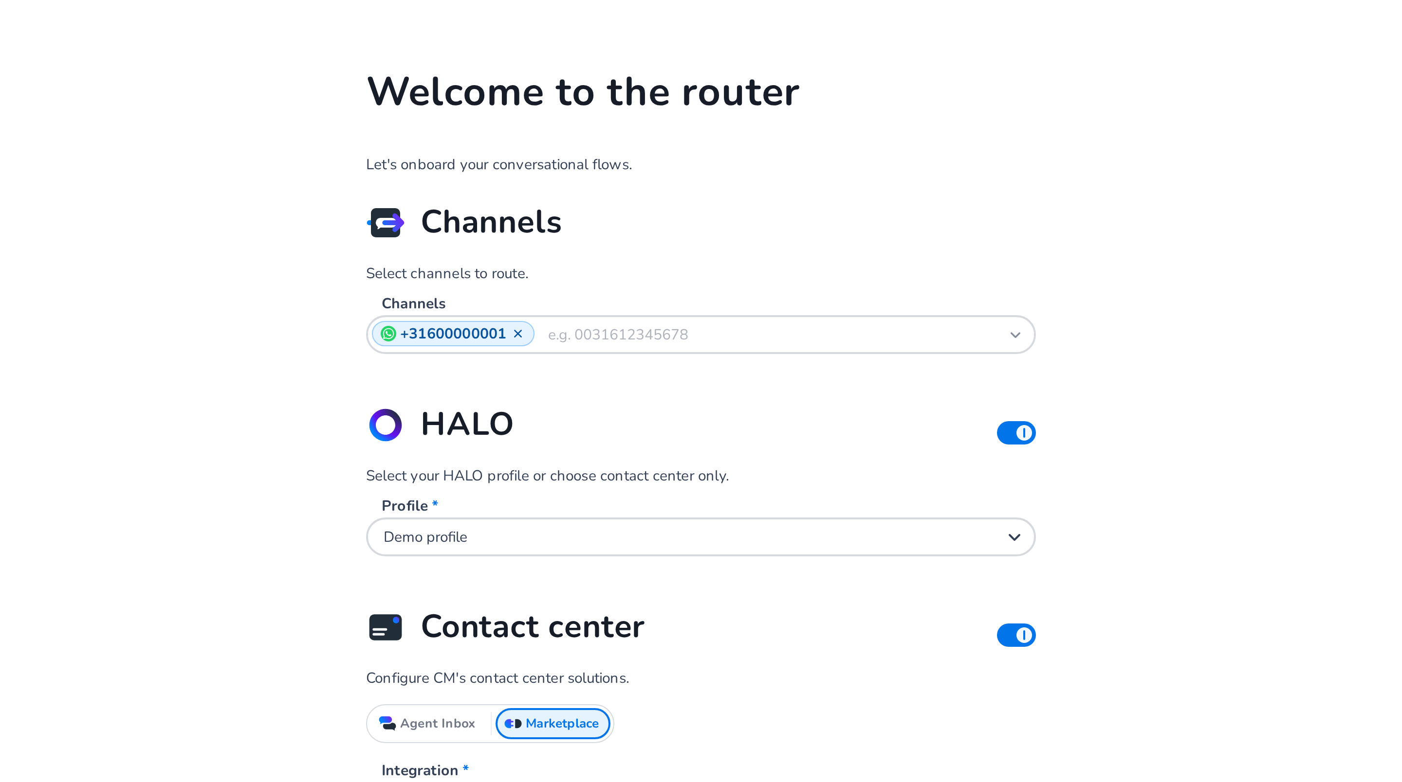 Onboarding wizard