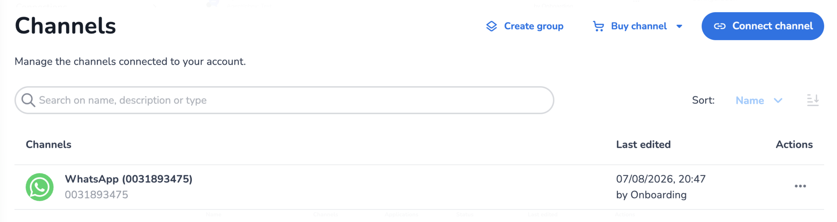 Channels created by onboarding