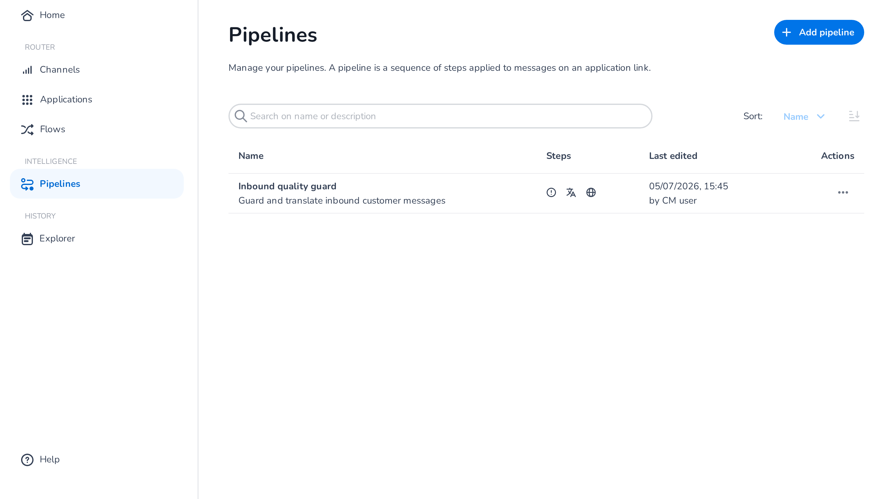 Pipelines overview