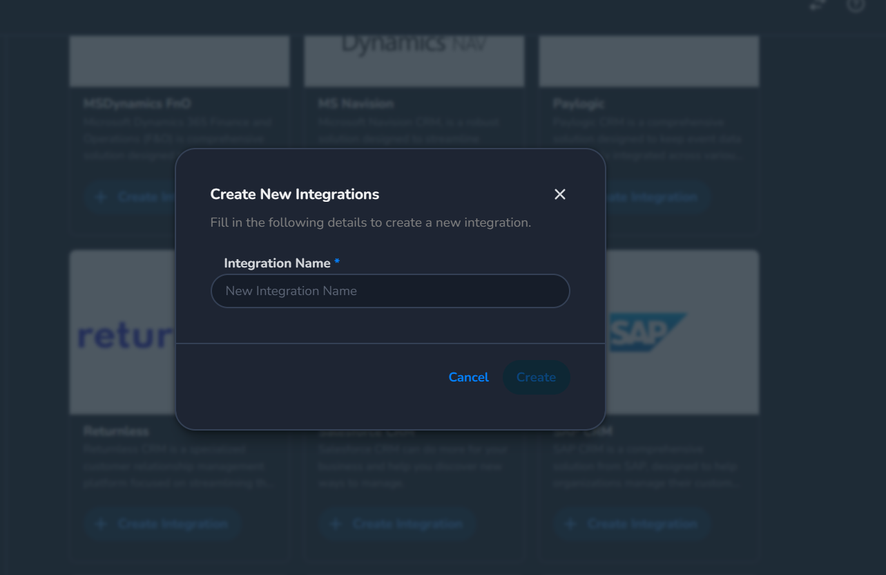 Shopify CRM integration selection list