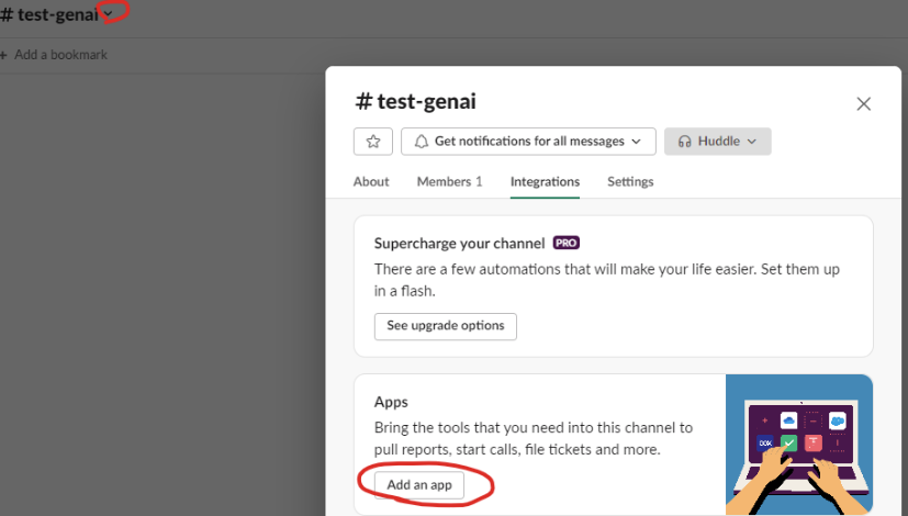 Pinging the CM GenAI Engine bot in a Slack channel