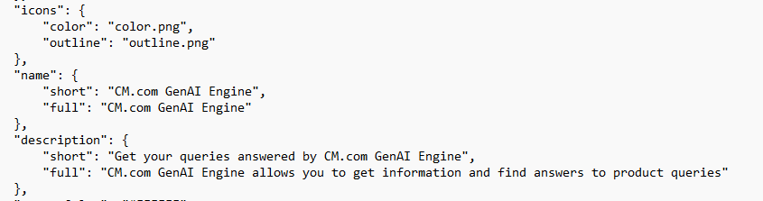Customizing the app manifest