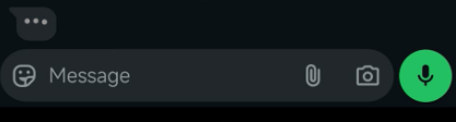 Typing indicator in the chat window
