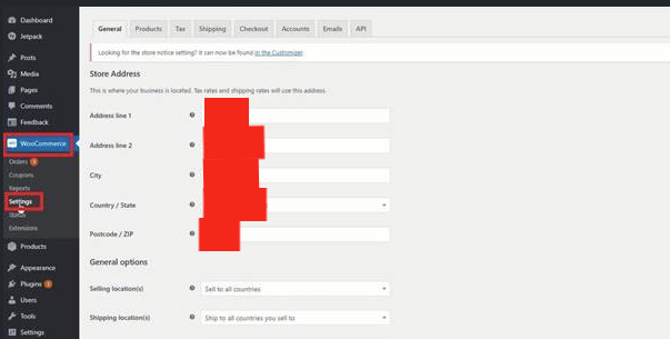 WooCommerce Settings > Advanced > REST API menu