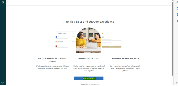 Zendesk Sales CRM Dashboard page