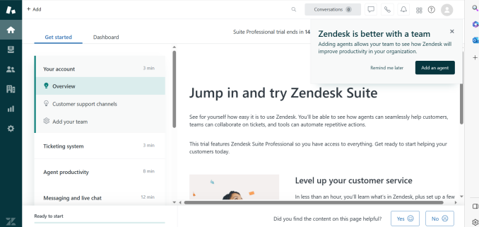 Zendesk Sales login page