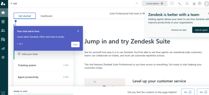 Redirect to the Zendesk Dashboard after login